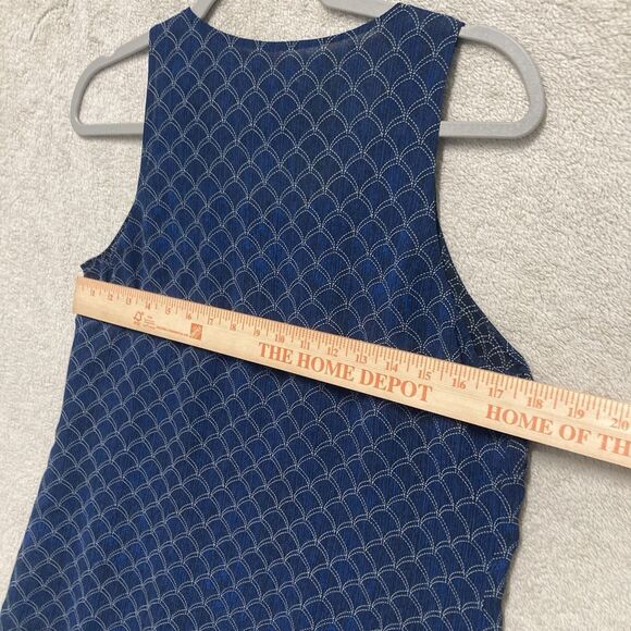 CAbi Scallop Mermaid Scale Layered Tank Top Sleeveless Blouse Navy 3783 Small - Picture 6 of 12
